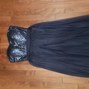 Christina Wu 22725 Sequin Bridesmaid Dress Navy